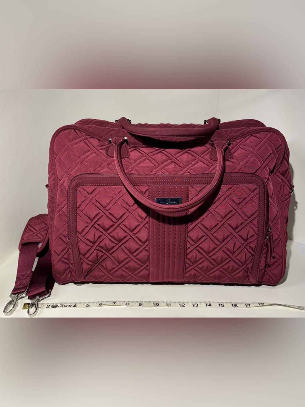 Vera Bradley Weekender Travel Bag “Raisin” Microfiber